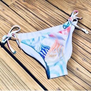 Wildfox Reversible Rainbow Zebra Bikini Bottom